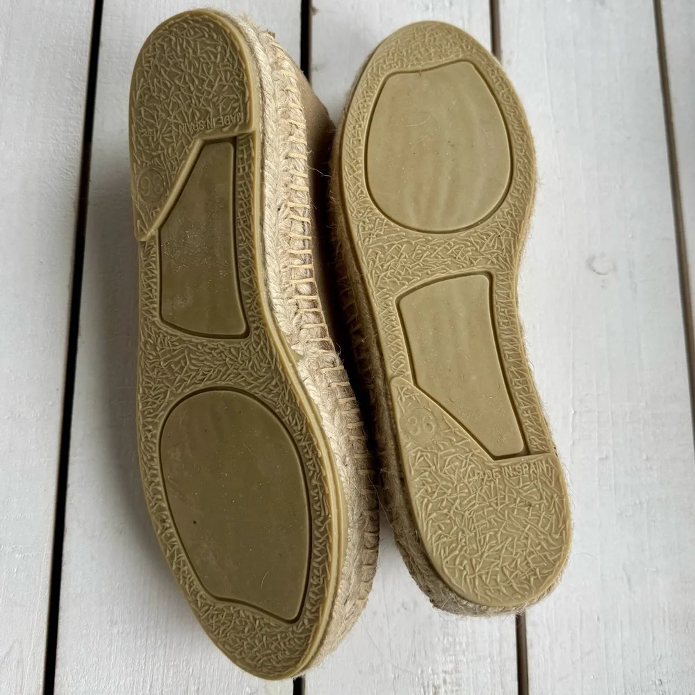 NWOT Women's Taupe Suede Espadrille Slip-Ons